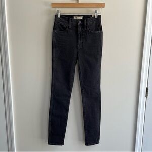 [madewell] 10” high rise skinny jeans washed black 24
